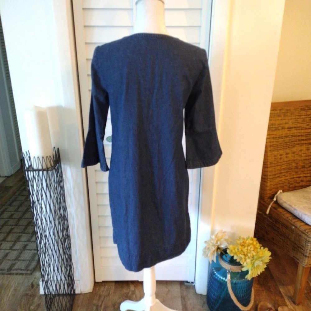 Draper James Blue Ruffle Mini Dress - Picture 5 of 7